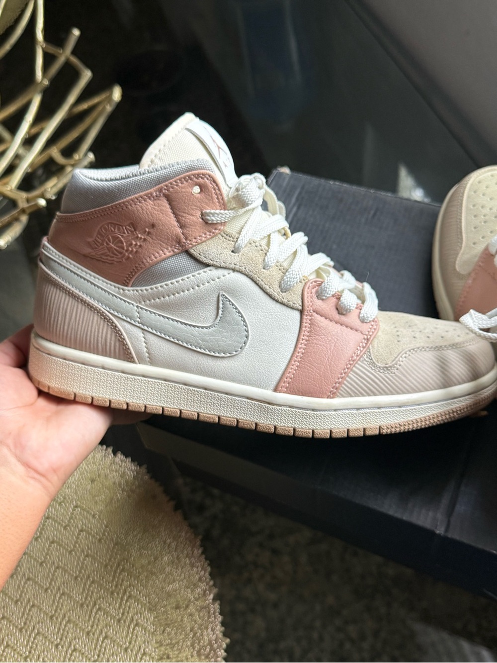 Jordan Women’s Sneakers in Pink and White